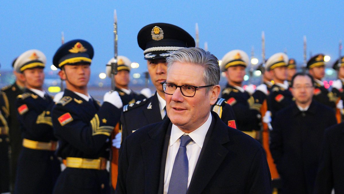 UK prime minister lands in China on trade mission