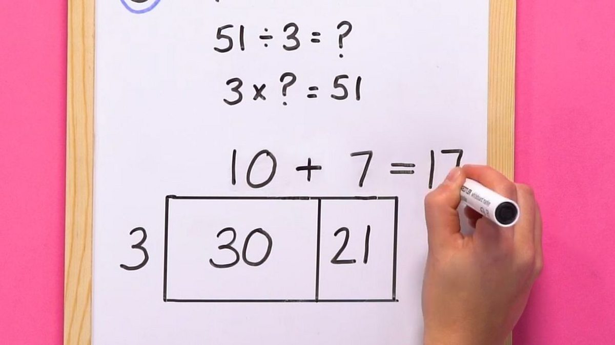 How to divide using the array method - BBC Bitesize