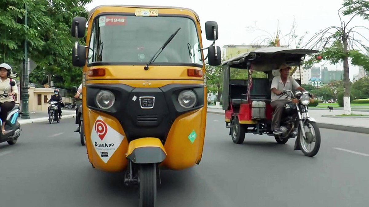 c Learning English 英语大破解 Cambodia S Tuk Tuk Rivals 柬埔寨 突突车 遇竞争对手