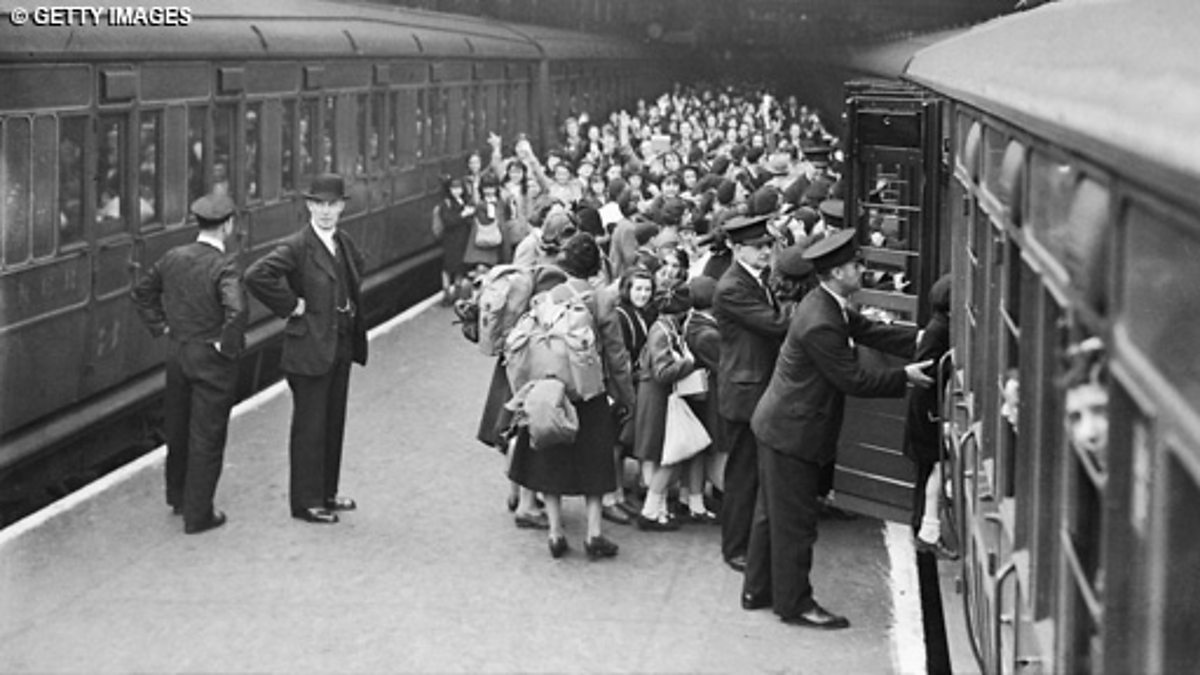 Evacuees Depart from Waterloo Station BBC Archive