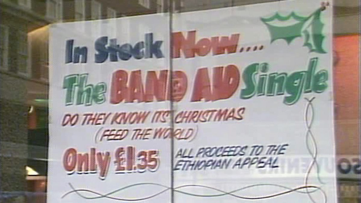Band Aid is number one, 1984 BBC Archive