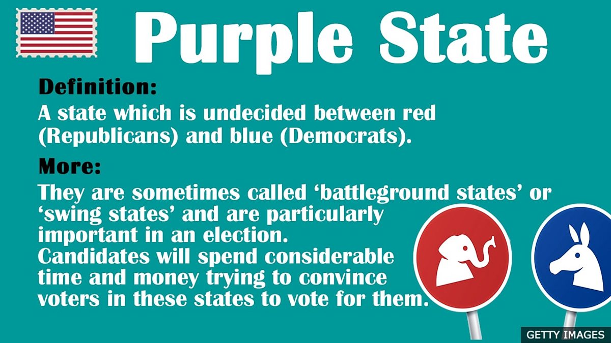 BBC Learning US Elections 2020 Vocabulary / Purple State