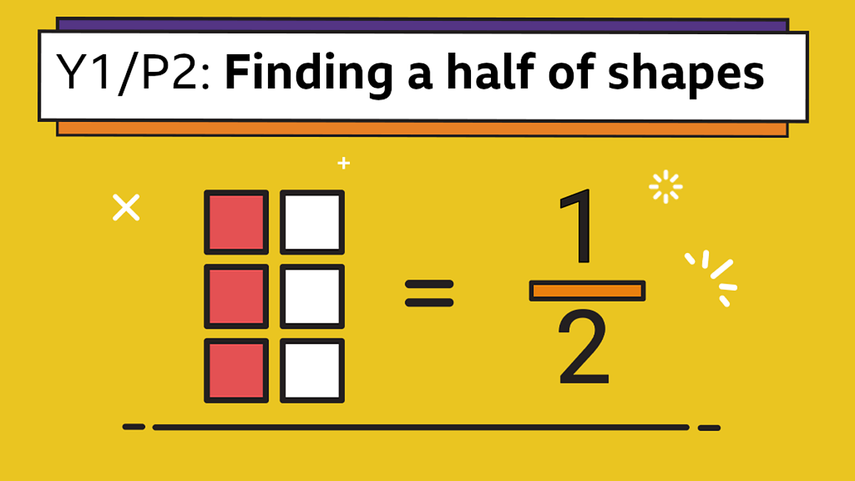 Finding a half of shapes - Maths - Learning with BBC Bitesize - BBC ...