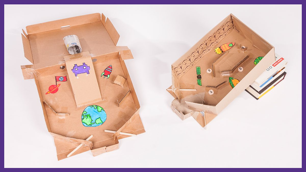 How To Make A Pinball Machine With A Cardboard Box DIY STEM Activity Parents Toolkit BBC