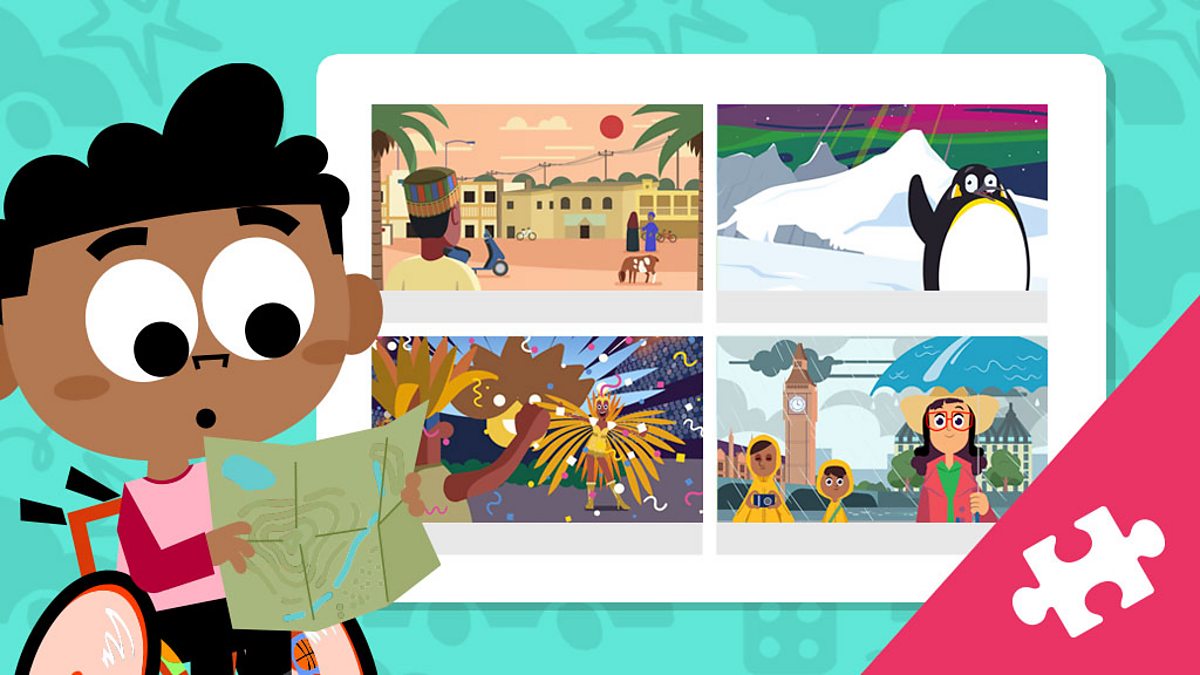 World postcards quiz EYFS Reception BBC Bitesize