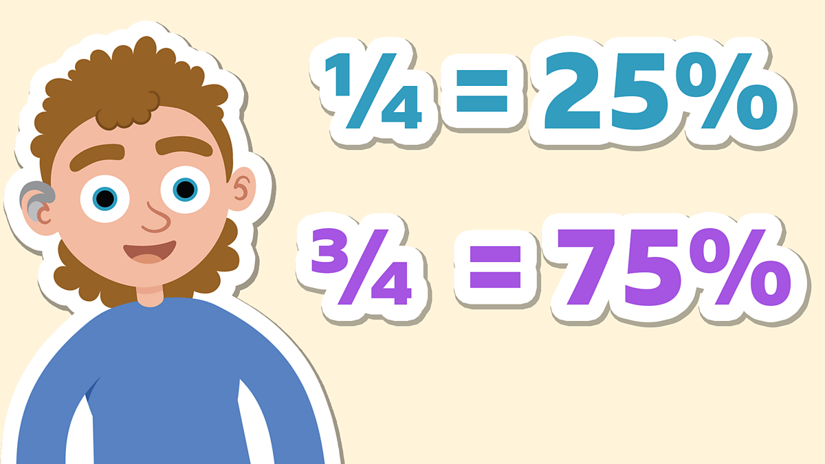 Convert fractions into percentages Maths Learning with BBC Bitesize