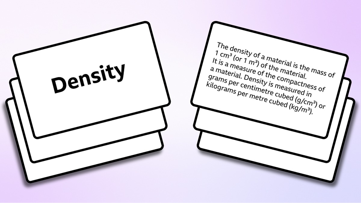 Gcse physics flashcards particle model of matter bbc bitesize