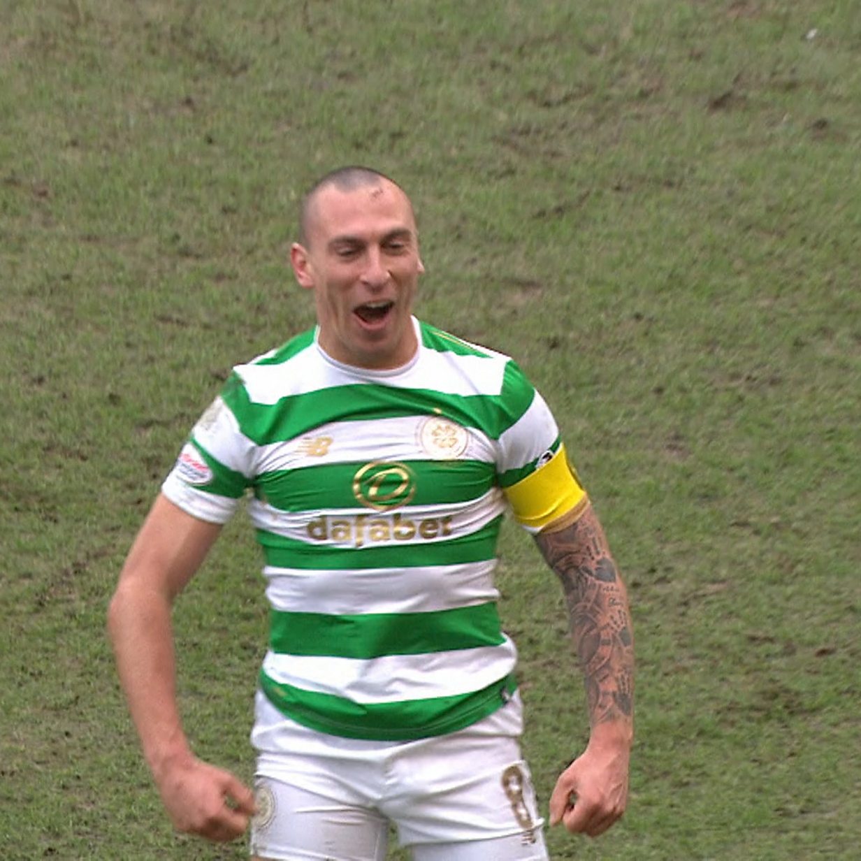 Scott Brown: Watch Celtic captain 'celebrate' after Sam Cosgrove