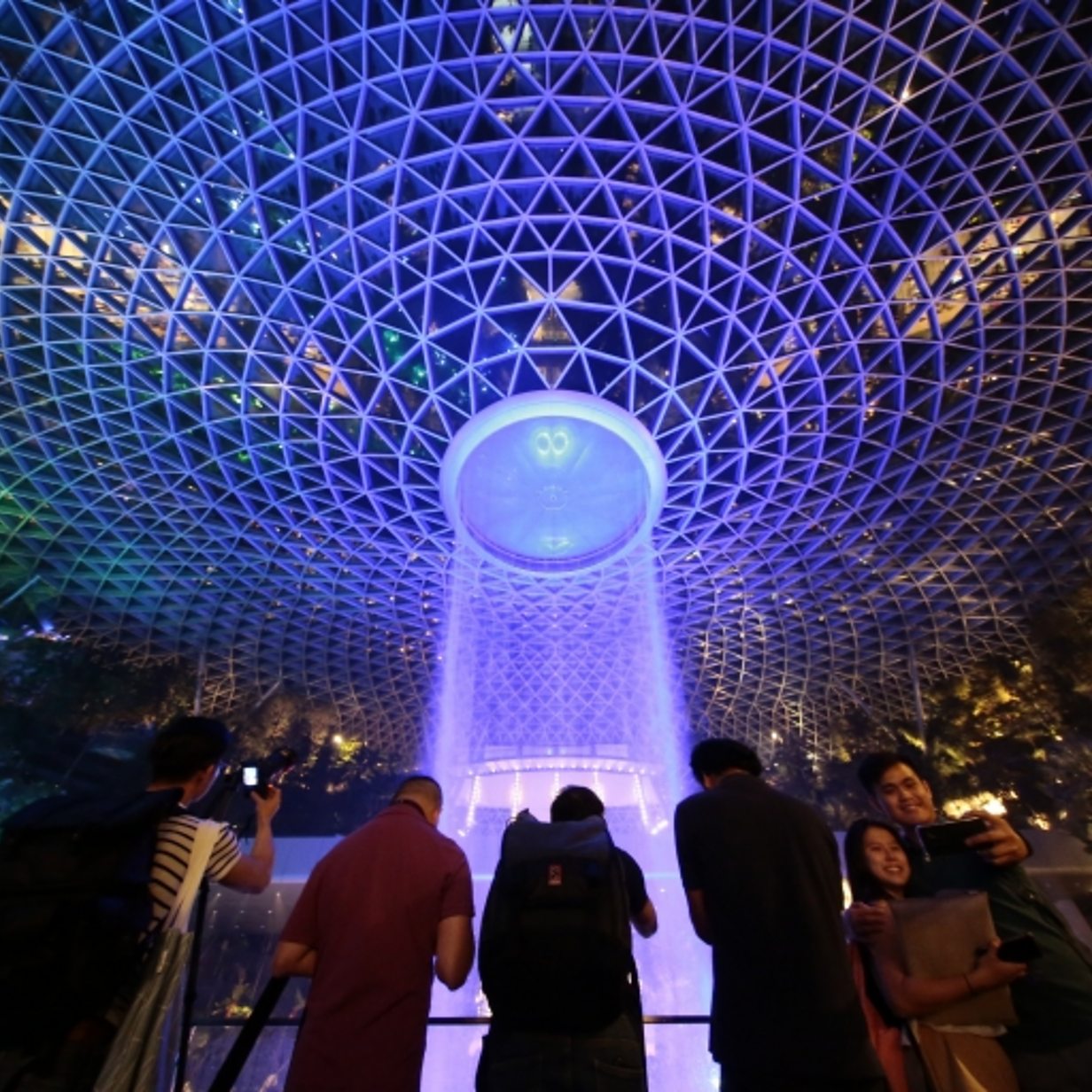 What goes on behind the world's tallest indoor waterfall?