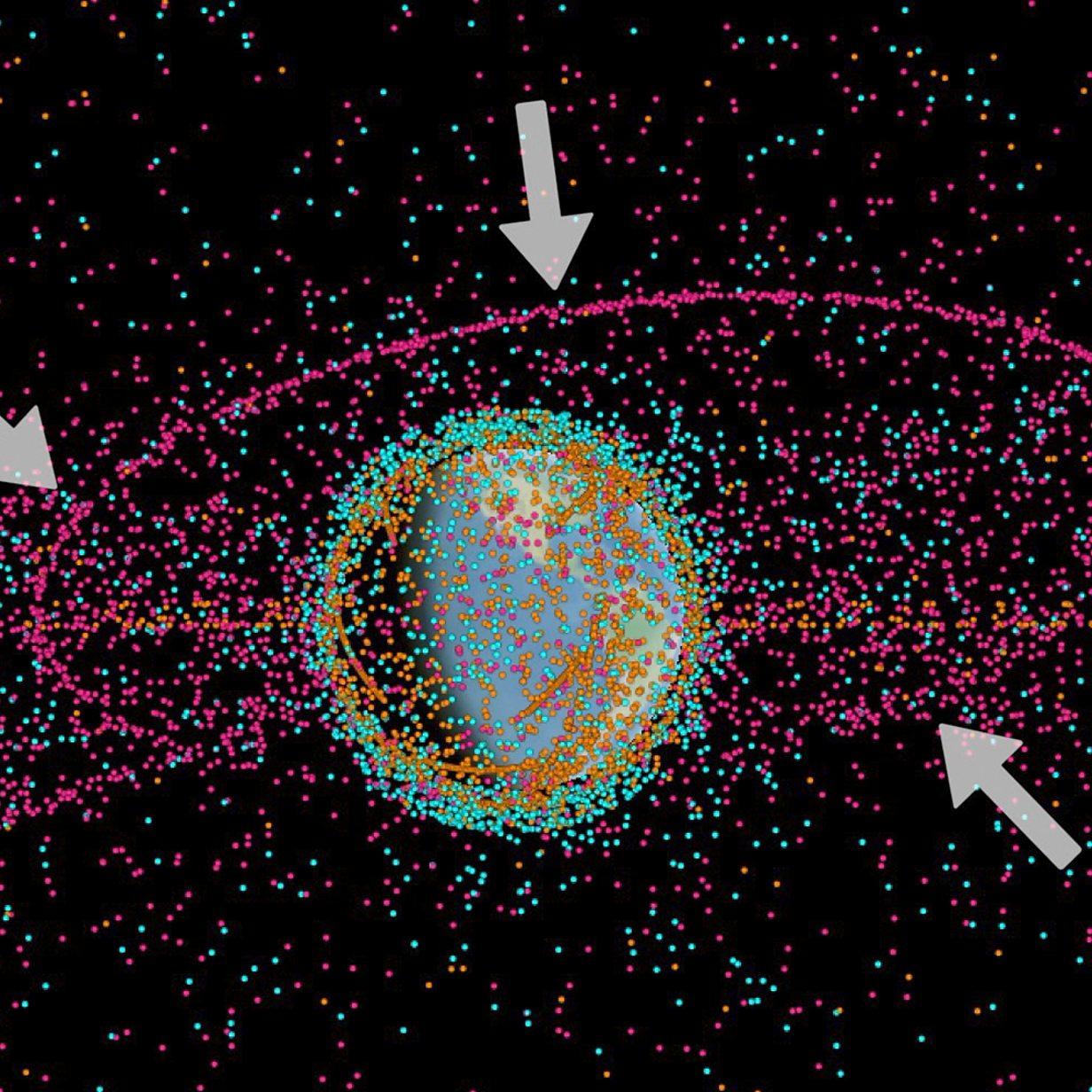 Earth Space Junk Map Space Junk Map Tracks 200 'Ticking Time Bombs' - Bbc News