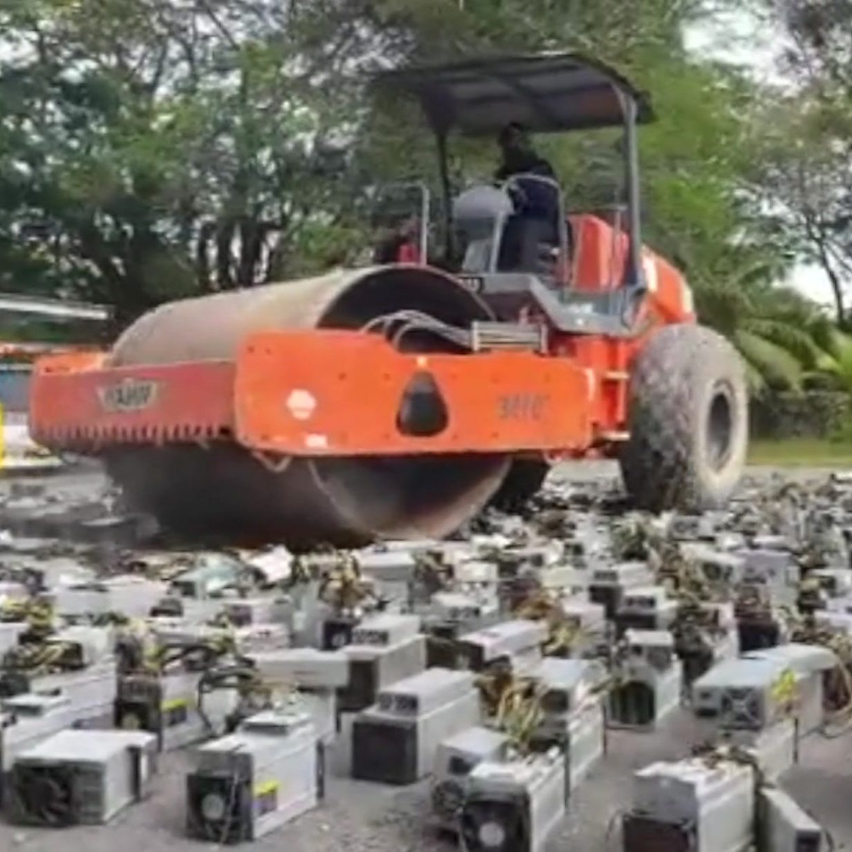 Bitcoin mining machines steamrolled by Malaysia police