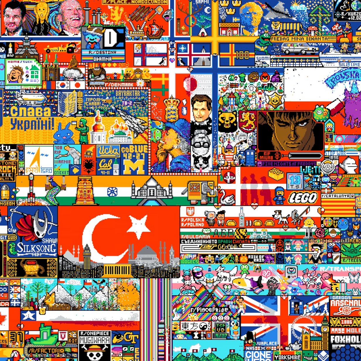 Reddit r/Place Welsh flag appears in artwork drawn by millions