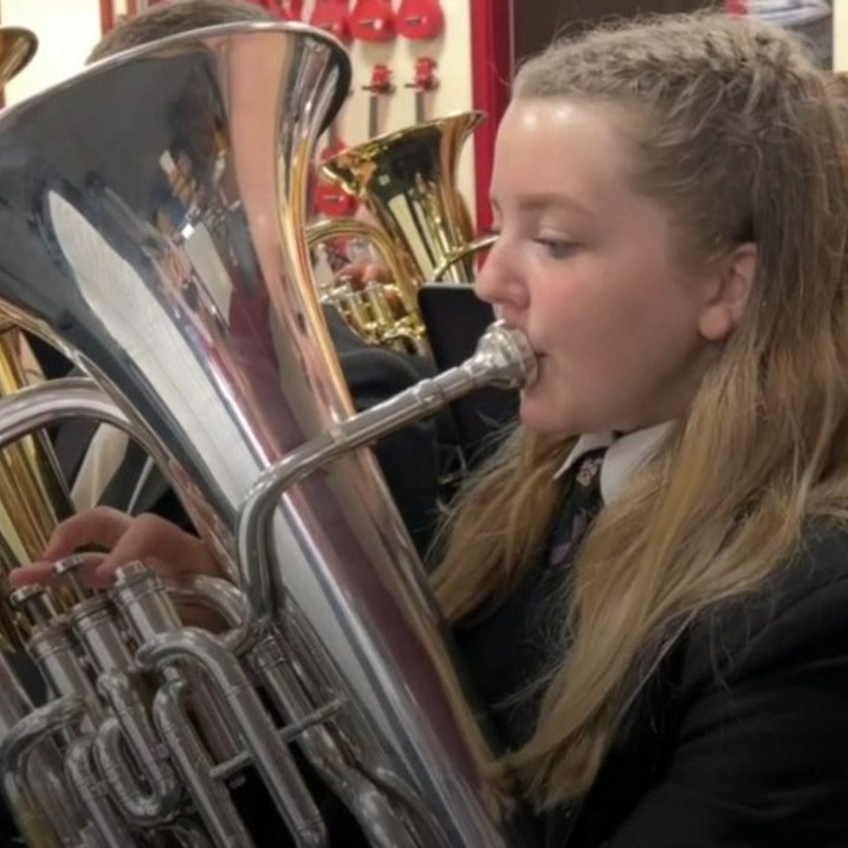 Tyldesley school brass band had Greatest Days in Take That film - BBC News