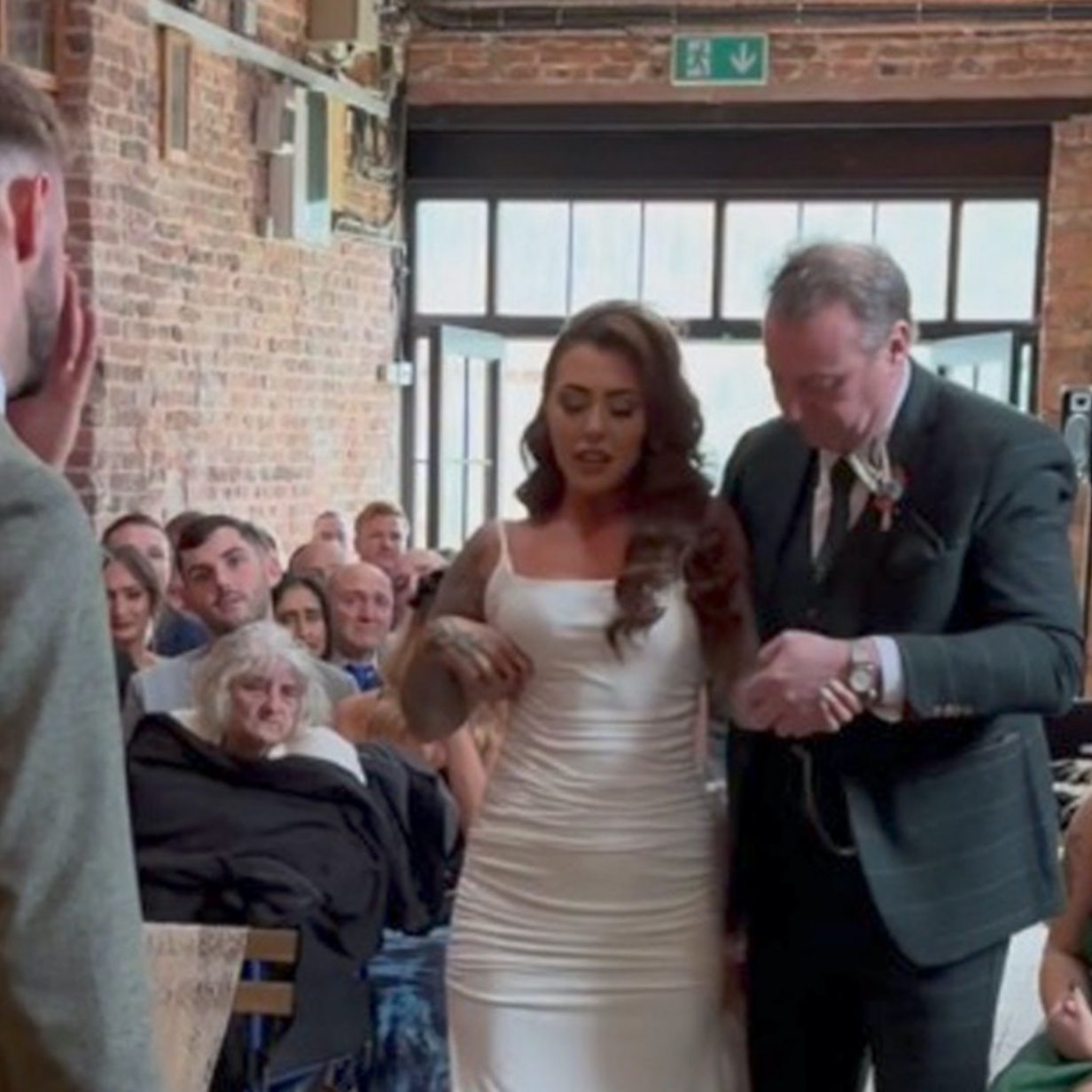 Fiance's shock at bride-to-be's walk down aisle at East Yorkshire wedding -  BBC News