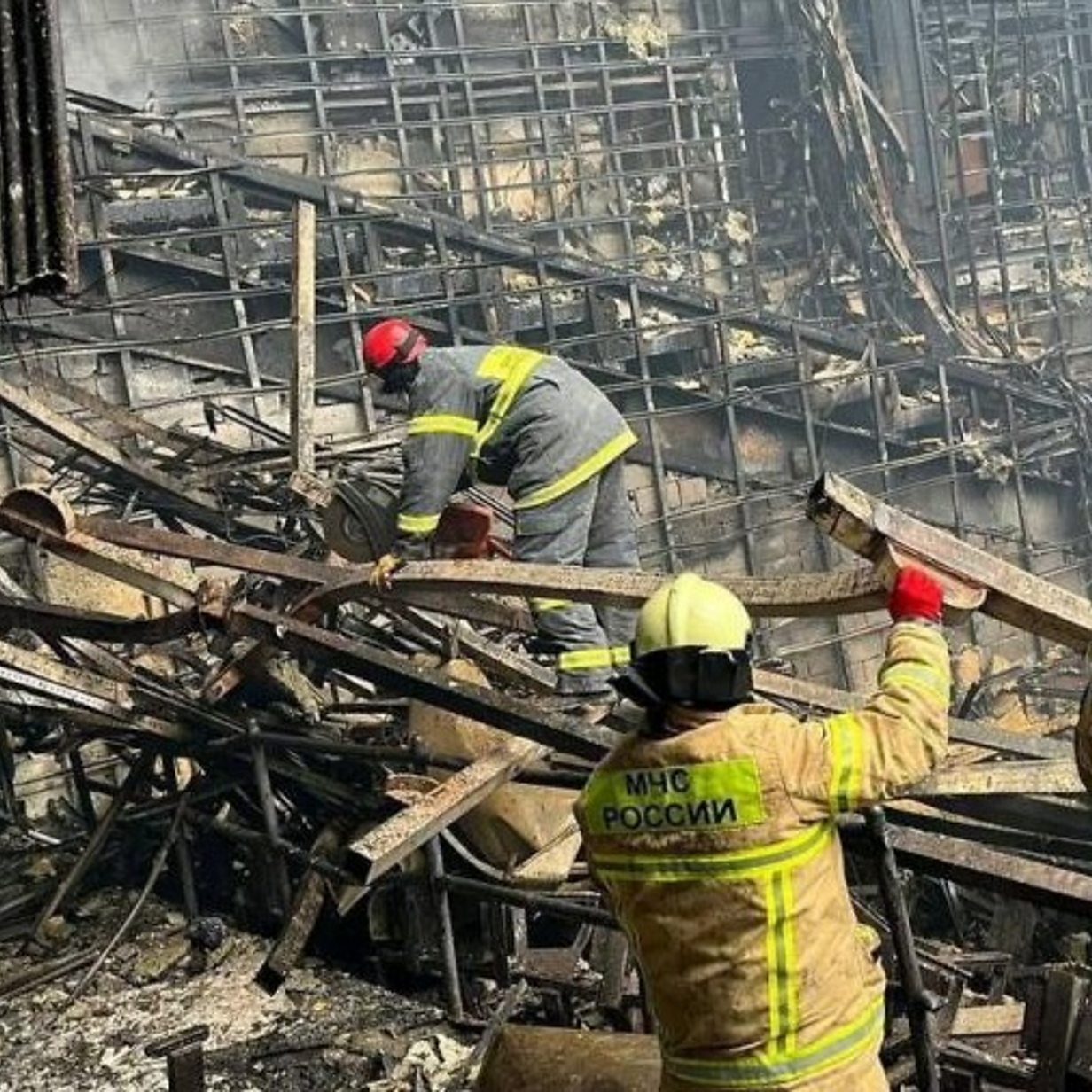 Video shows fire damage in Moscow's Crocus concert hall