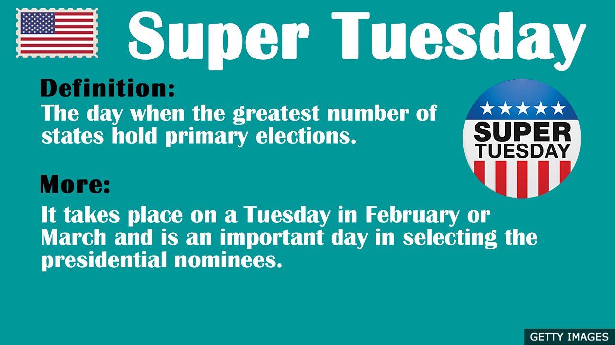 BBC Learning English US Elections 2020 Vocabulary / Super Tuesday