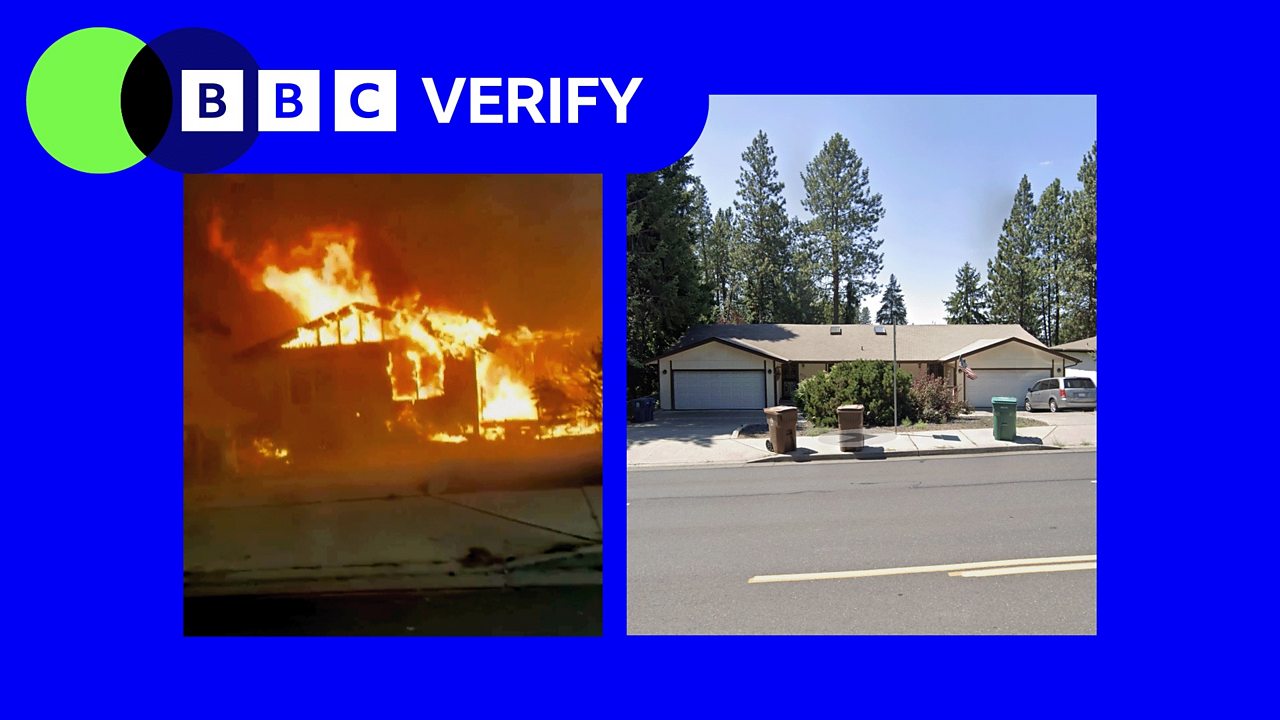 Washington state fires destroy hundreds of structures and force Spokane-area residents to evacuate; before-and-after images show charred homes, burned out cars