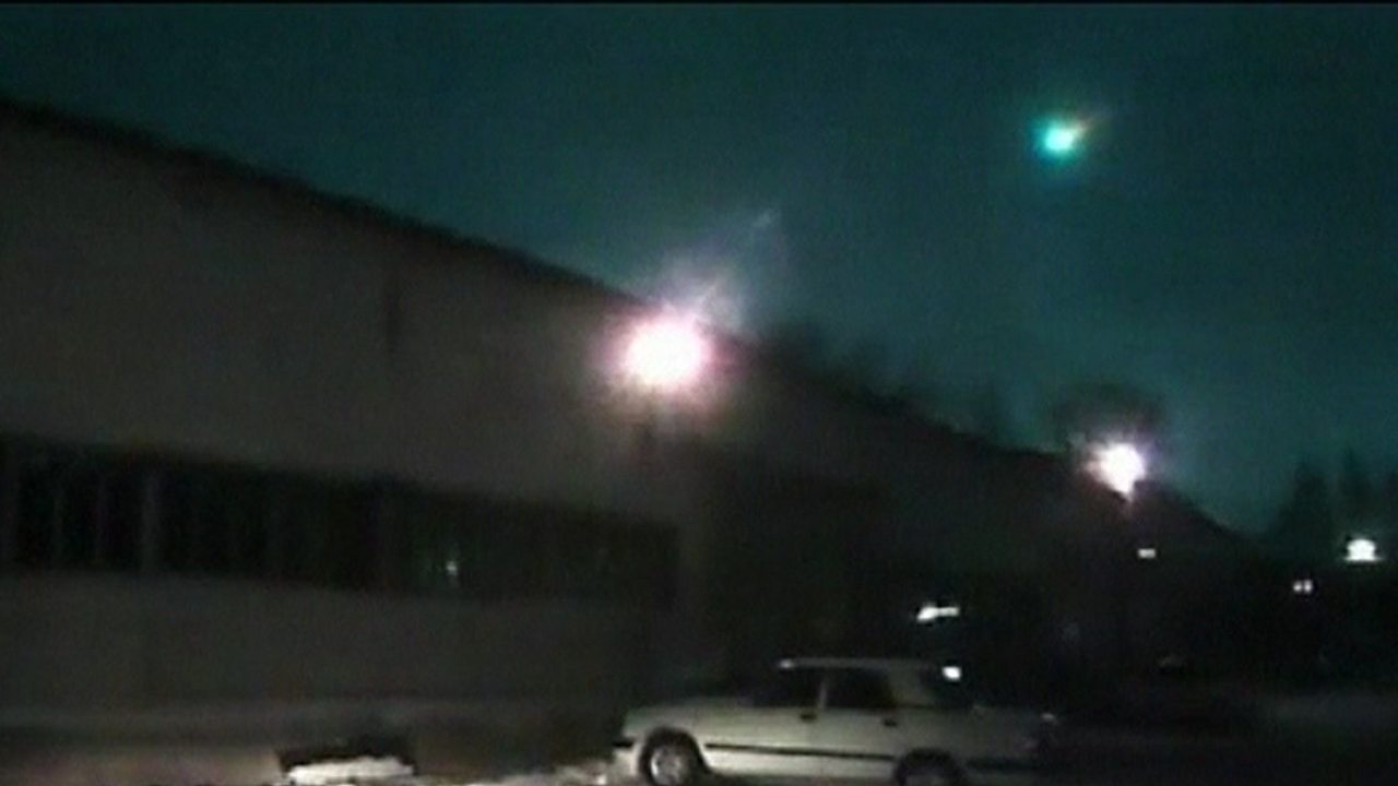 Siberia sky lit up by meteor