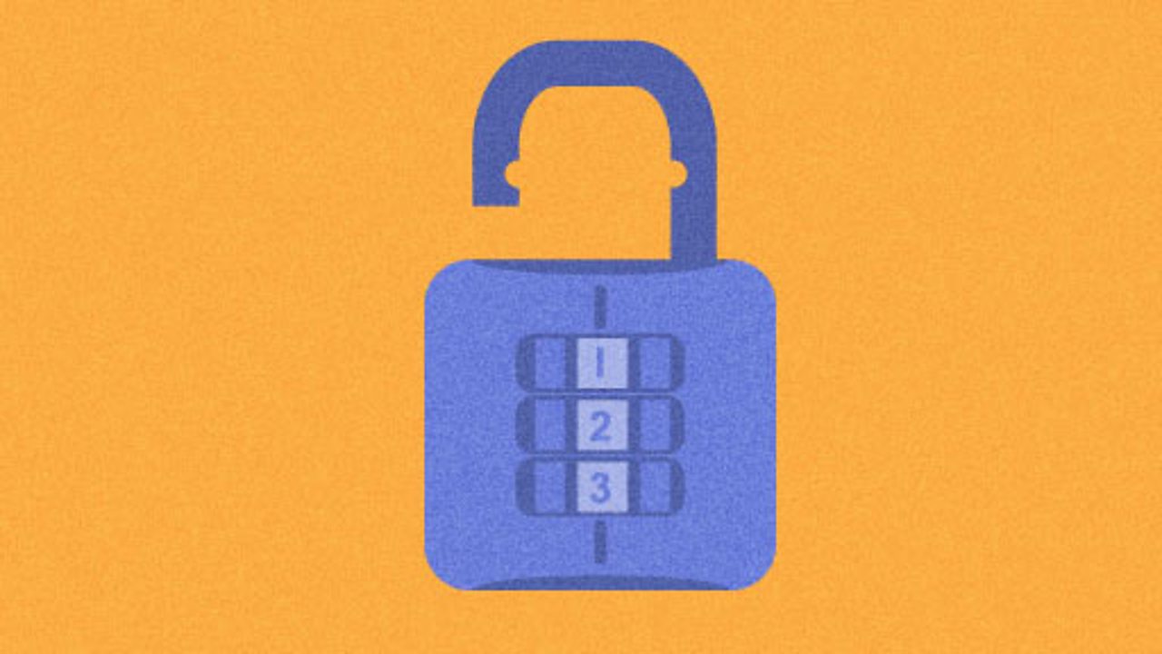 Illustration of a padlock for KS1 computing