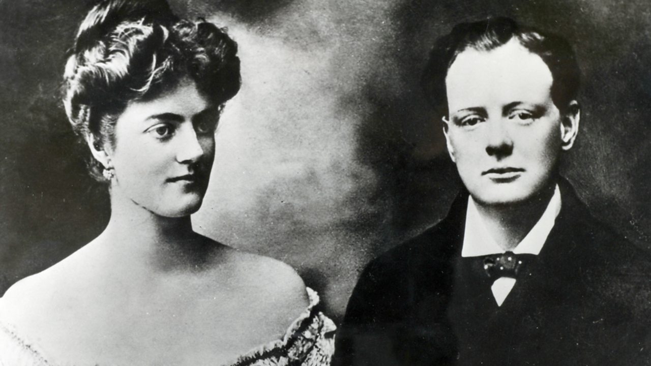 Winston Churchill pictured with fiancee Clementine a week before their wedding.