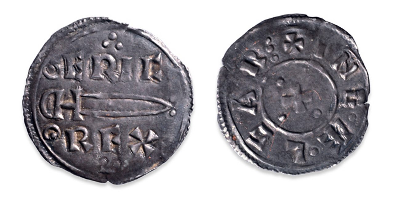 A silver penny of Eric the Bloodaxe.