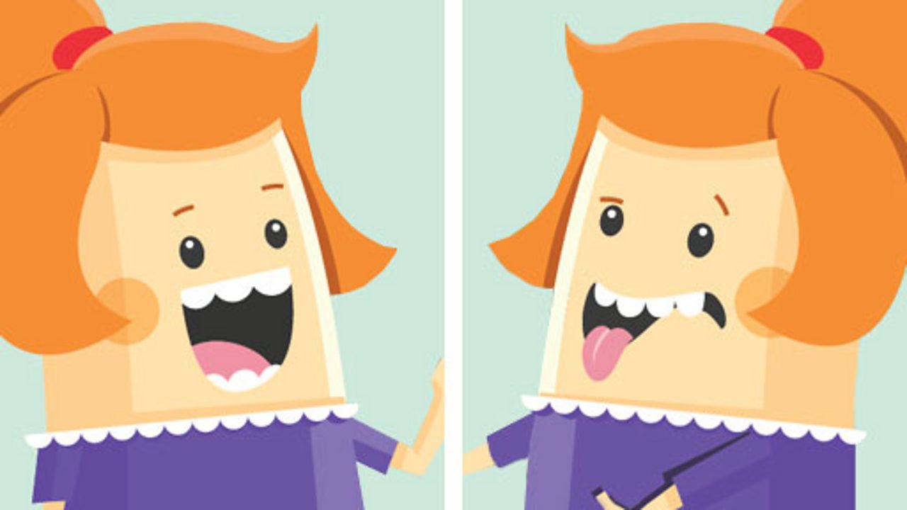 An illustration of two different expressions