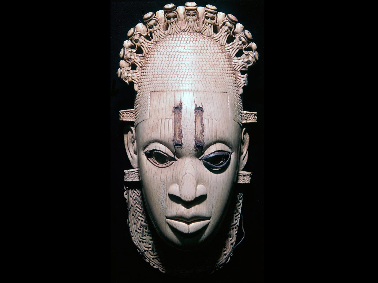 An ivory pendant from Benin, probably showing Queen Idia