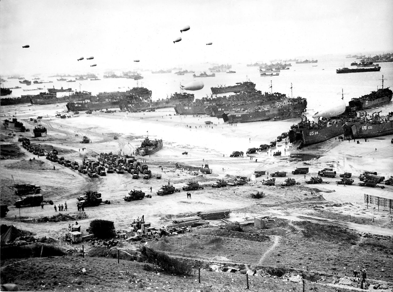 Landing of the Allied troops in Normandy.