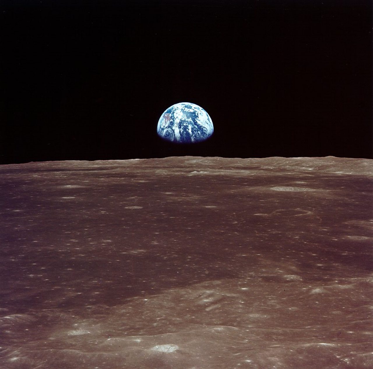 Photograph of the Earth from the Moon.
