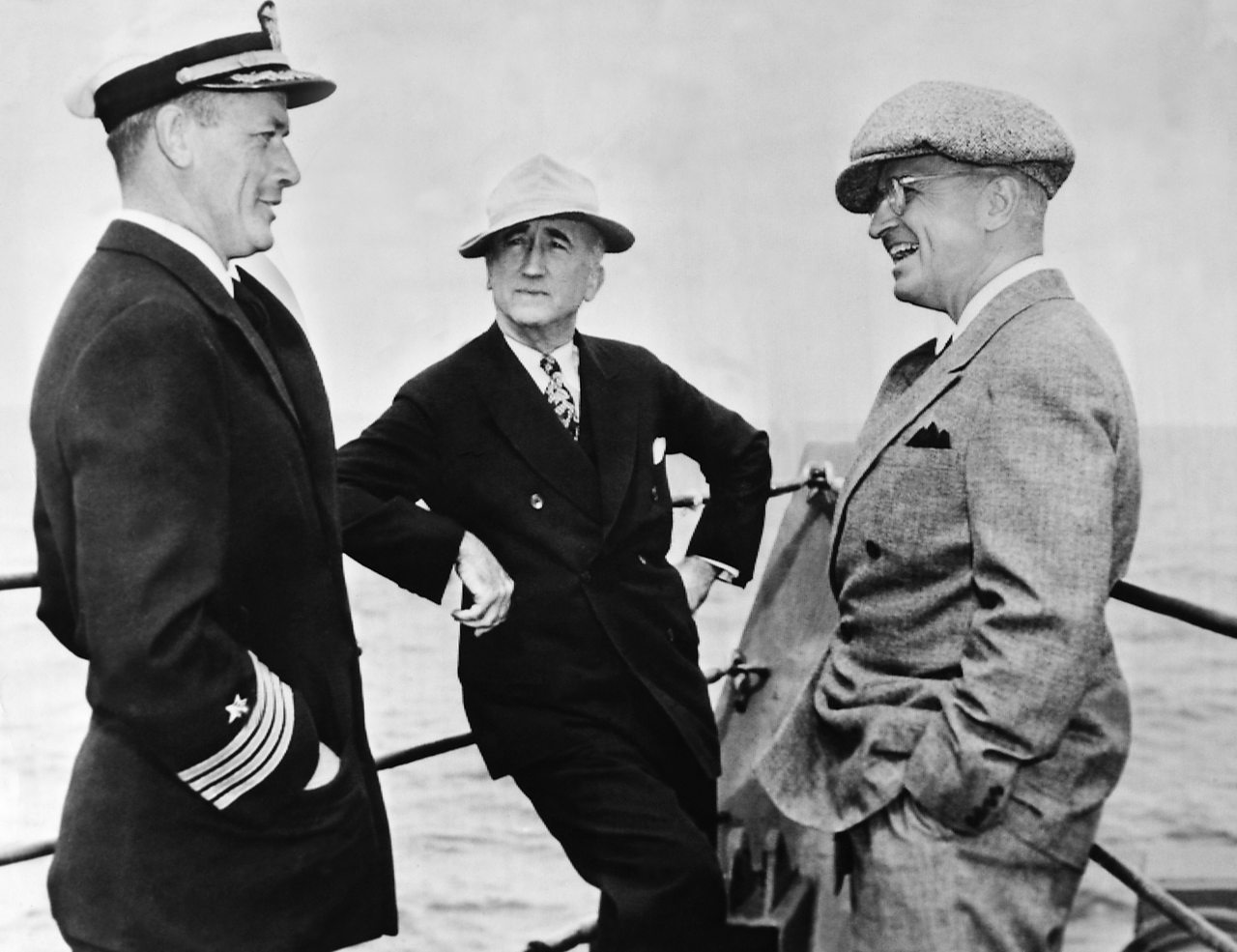 President Truman aboard the USS Augusta in 1945.