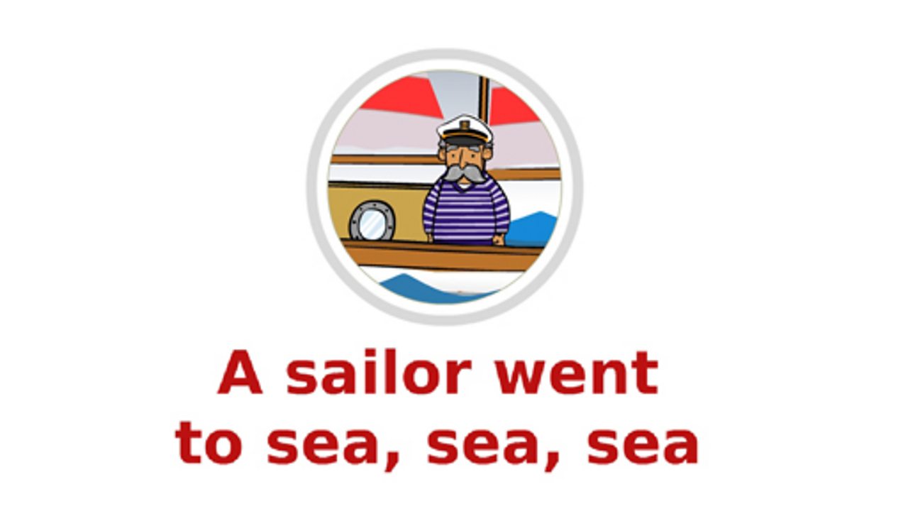 A sailor went to sea, sea, sea