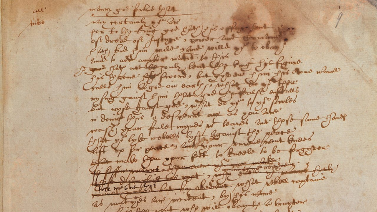 Shakespeare's handwriting