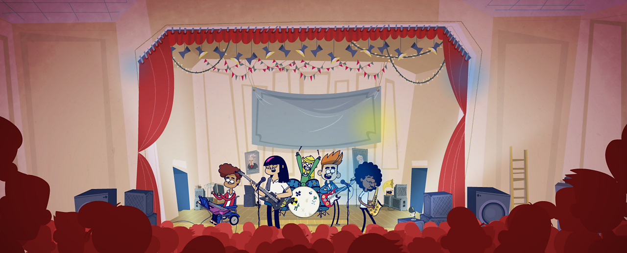 Lightning Jelly performing on stage