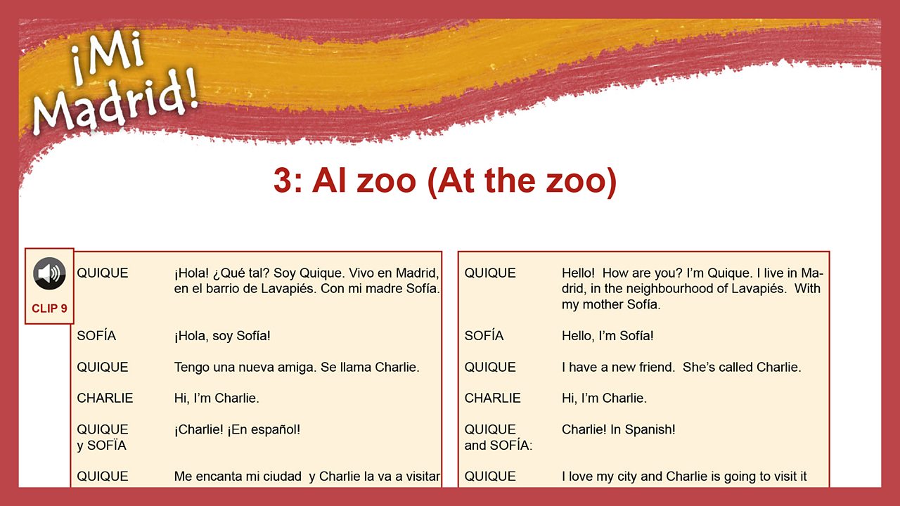 Ks2 Spanish 3 Al Zoo At The Zoo c Teach