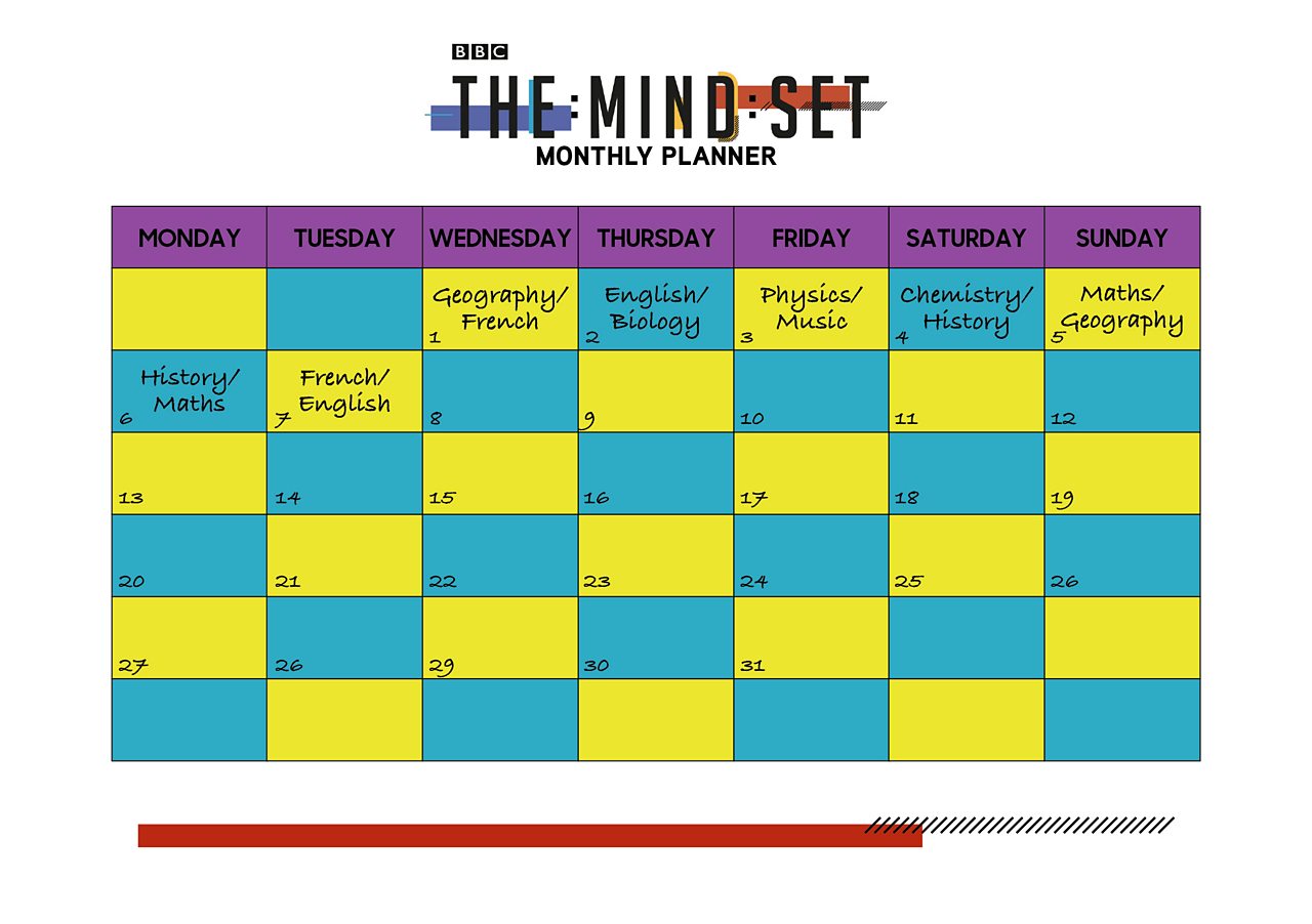 Study Time Table Chart