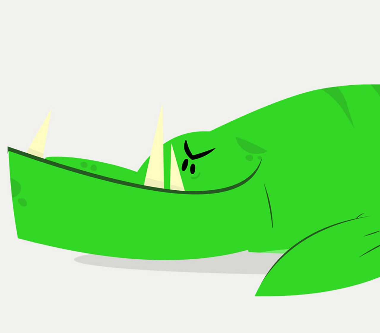 A big green dinosaur
