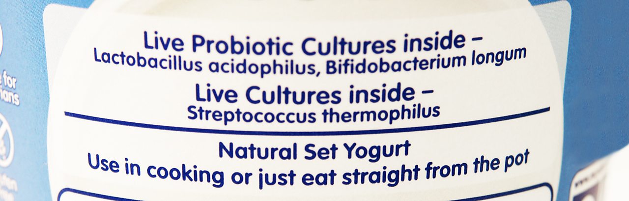 Live cultures on a yoghurt