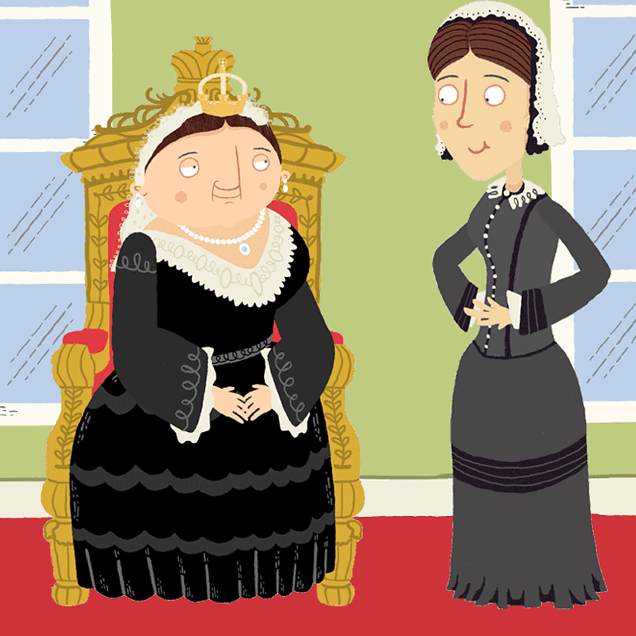 Florence Nightingale with Queen Victoria.