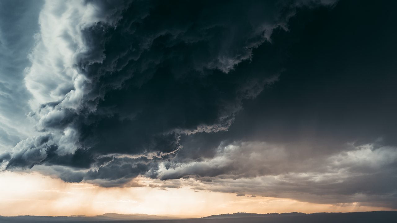 Dark cloudy sky