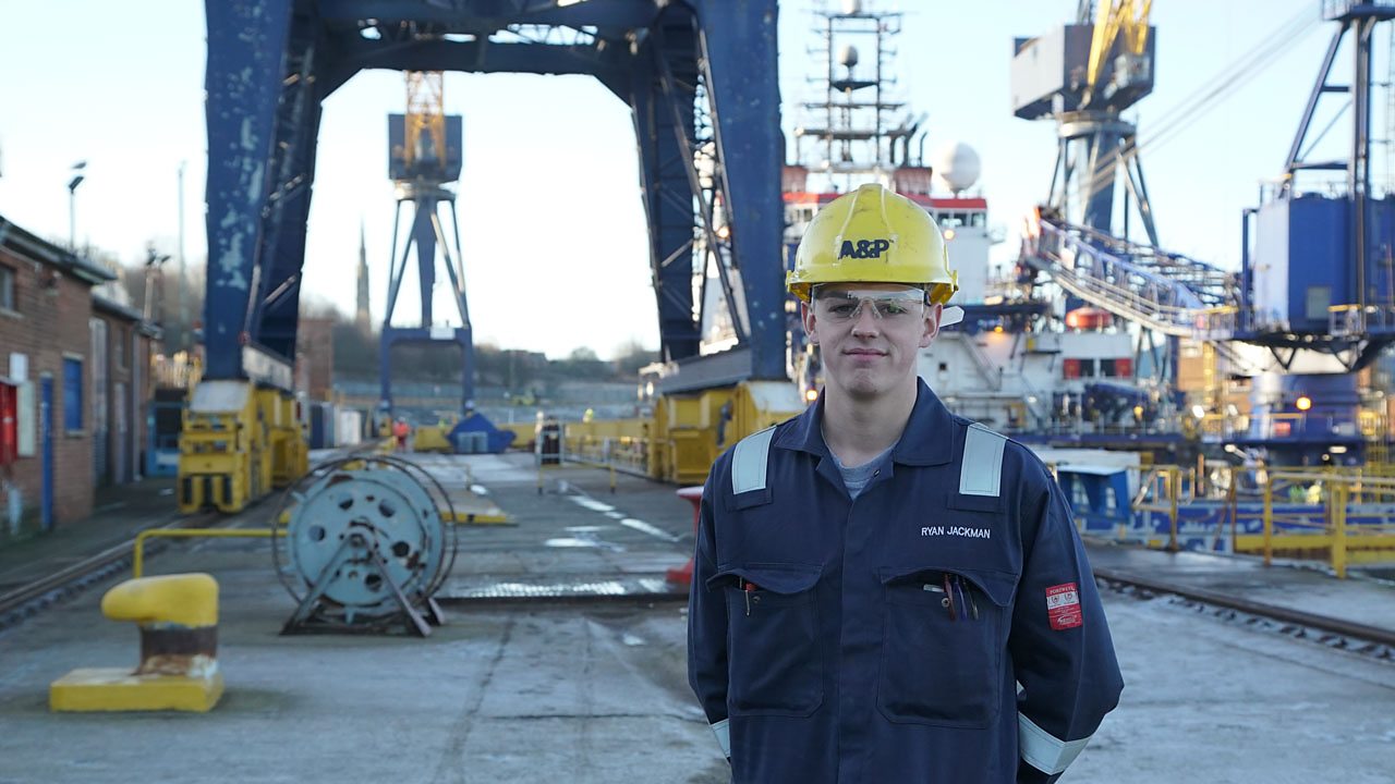 Ryan at the shipyard