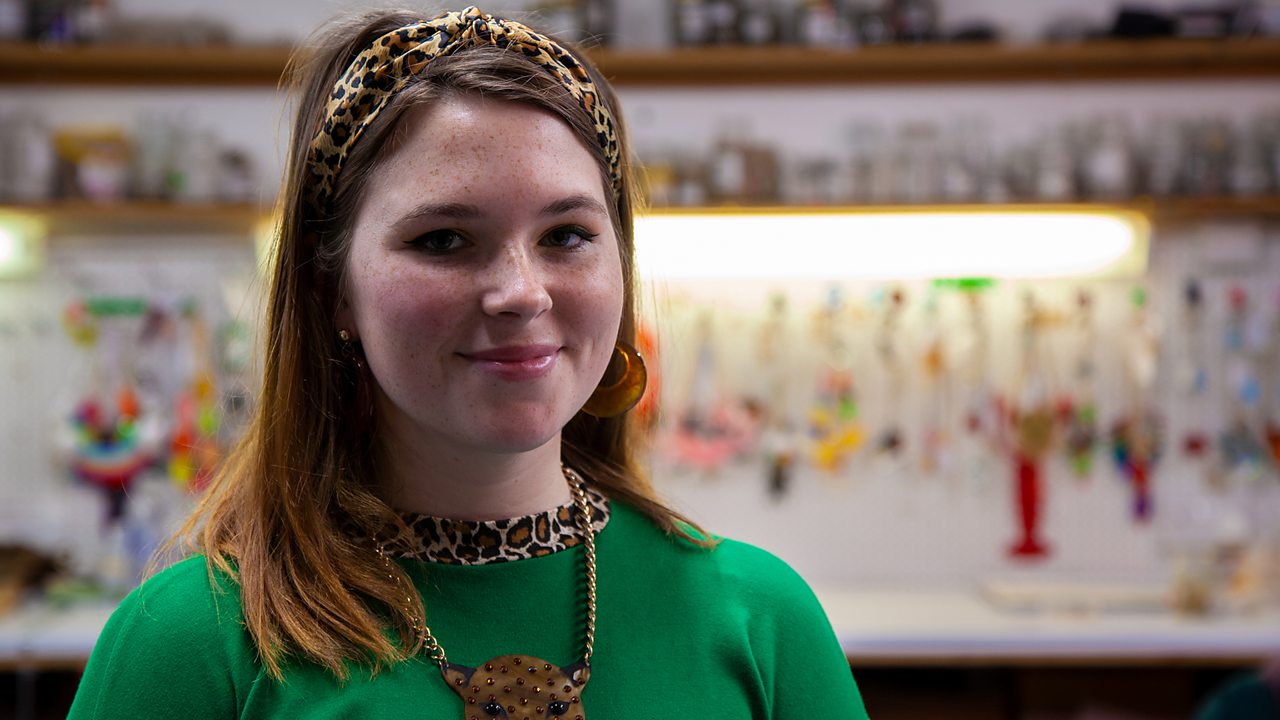Niamh in the jewellery making workshop.