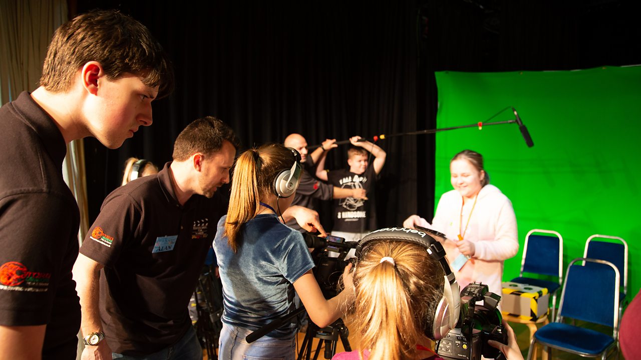 Alfie directing at the film academy.