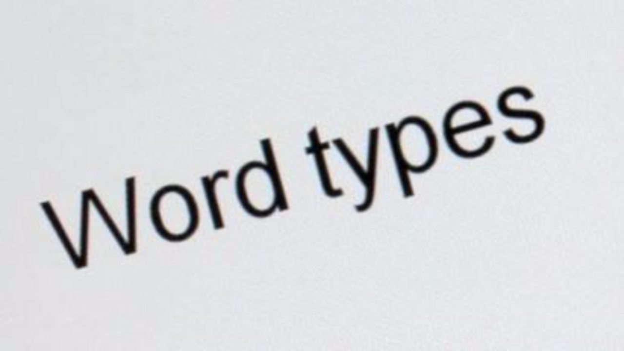 What are word types?