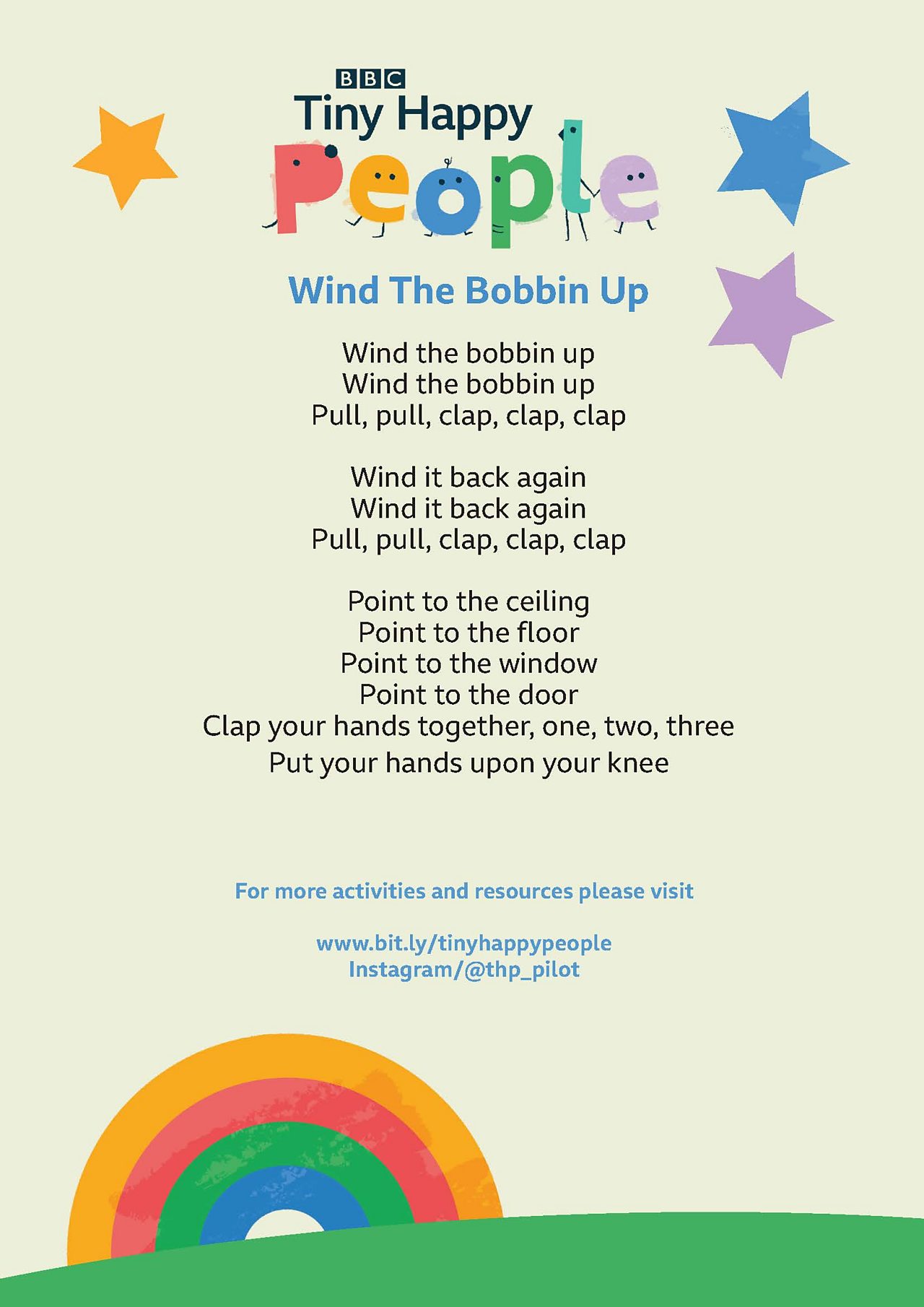 Nursery Rhyme Song Sheets To Download - BBC Tiny Happy People