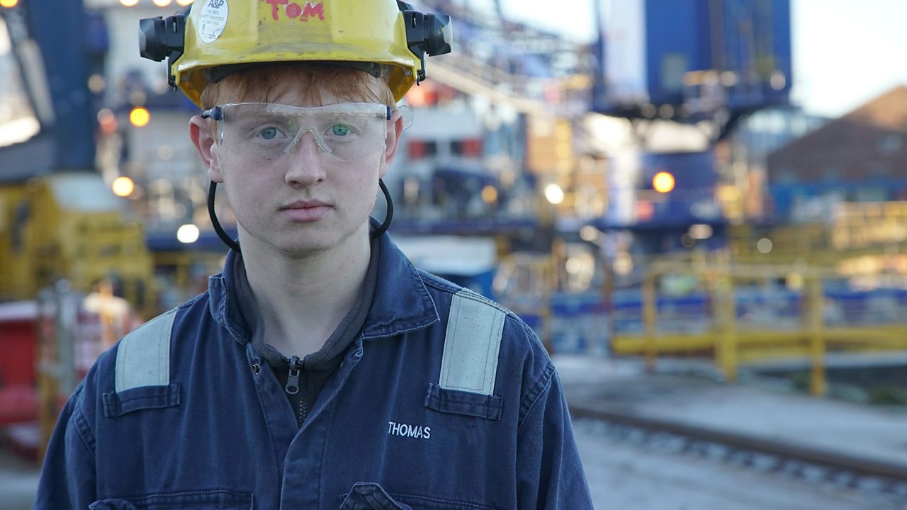 Thomas at the shipyard.