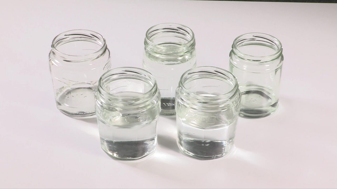 How to make simple musical instruments jam jar xylophone BBC Tiny