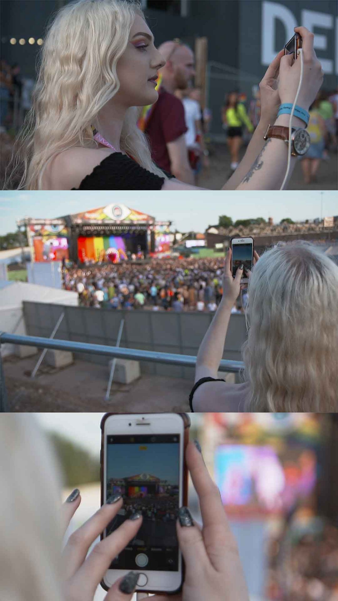 Phoebe taking pictures at Manchester Pride