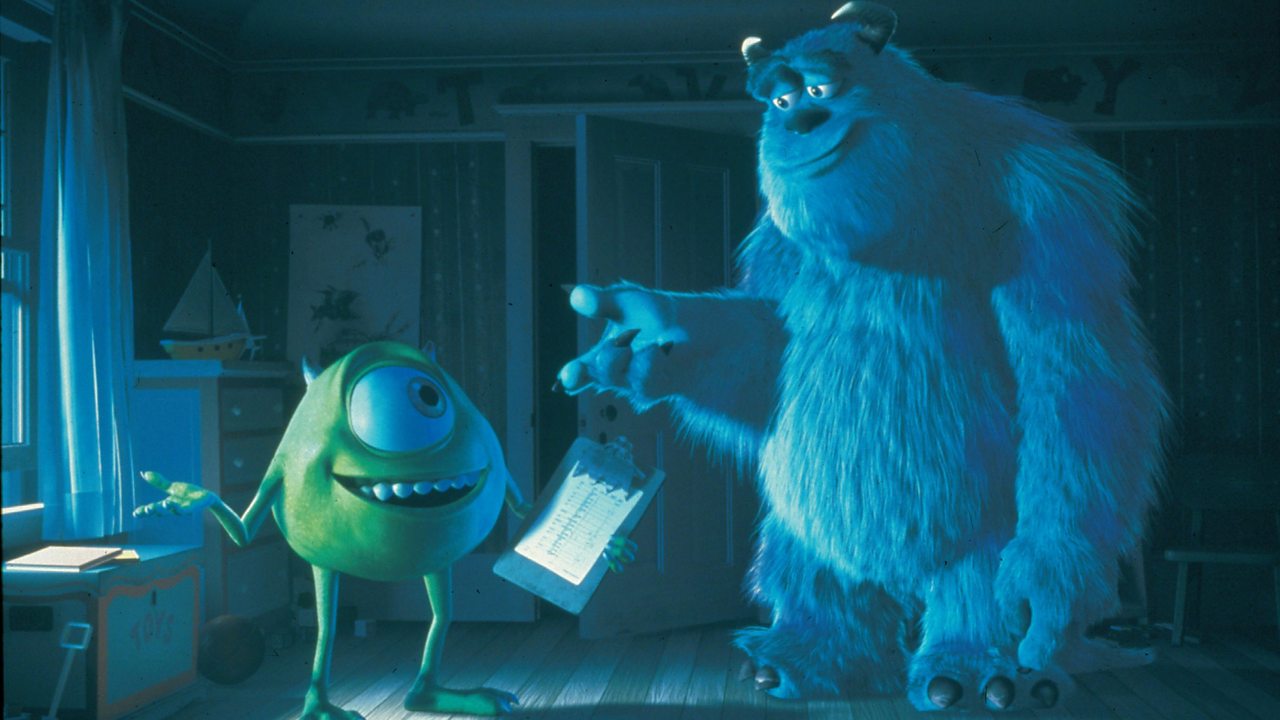 Sulley and Mike looking happy together.