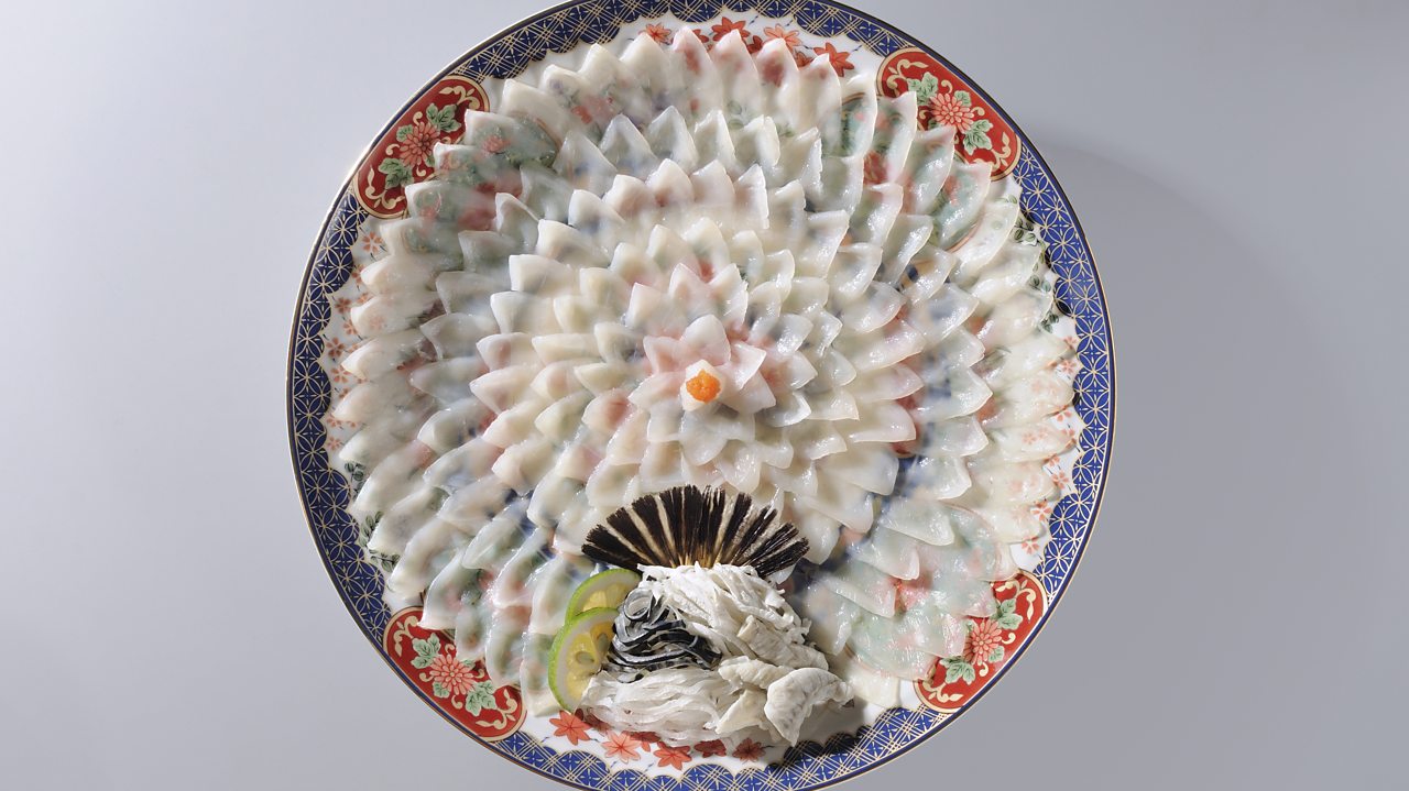 A plate of Japanese fugu