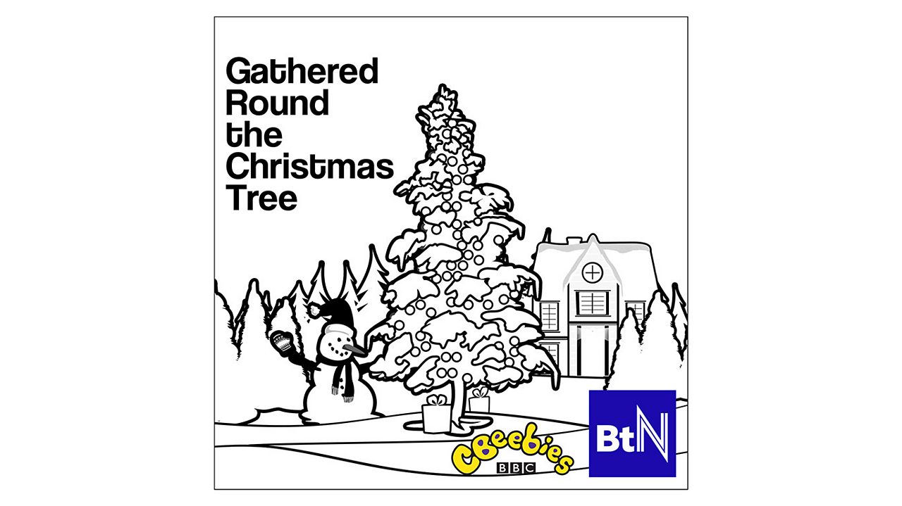 Gathered round the Christmas tree